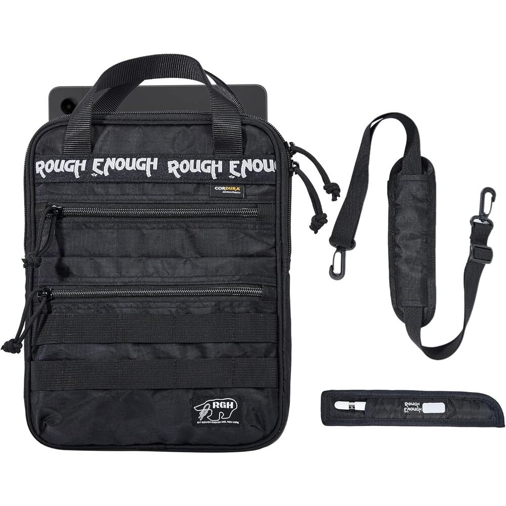 EW Rough Enough iPad Bag 11 Inch Cordura Tablet Travel Case Black Shoulder Strap
